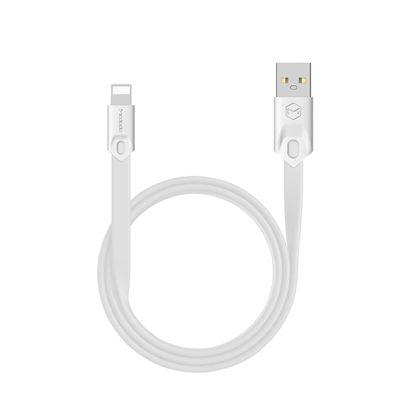 Câble USB vers Lightning Charge Rapide 1m 2.4A MAX Blanc