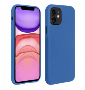 Coque iPhone Silicone Bleu Alpin