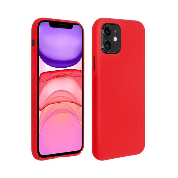Coque iPhone Silicone Rouge
