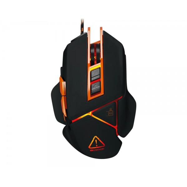 CANYON GAMING MOUSE GM-6 HAZARD LED 9 BOUTTONS BLACK ORANGE