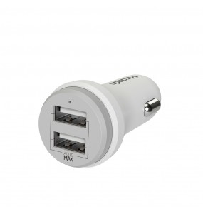 Chargeur Voiture Double port USB 2.4A MAX Blanc